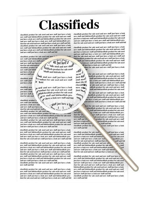 Searching The Classifieds Stock Illustration Illustration Of Print 25950152