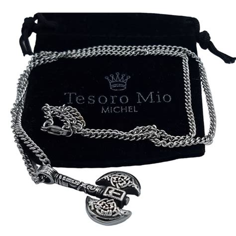 Tesoro Mio Michel Viking Ketting Bijl Met Keltische Knopen