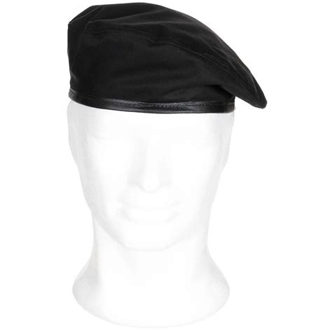 Beret Wojskowy Francuski Czarny Orygina Nowy Clothing Headwear