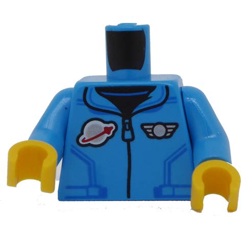 Lego Dark Azure Lunar Research Astronaut Minifig Torso