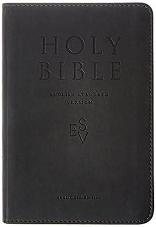 Holy Bible English Standard Version ESV Anglicised Black Compact