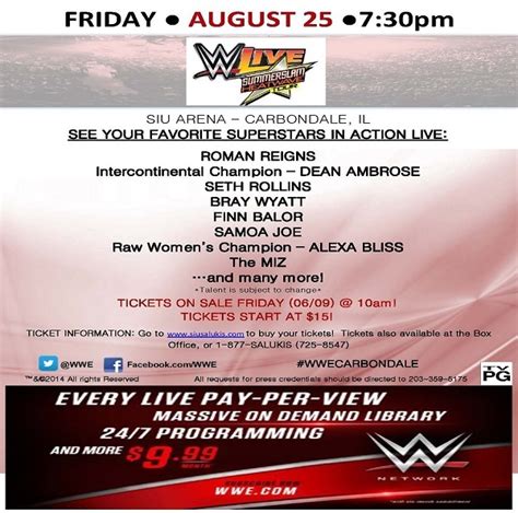 WWE Road to Summer Slam pre sale starts today! - Benton, West Frankfort, Illinois News ...