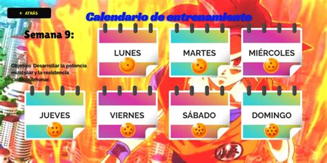 Calendario De Entrenamiento