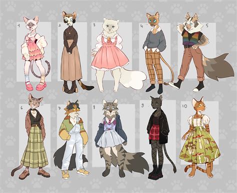 Pending Anthro Cats Salegacha By Cosmothestellar On Deviantart