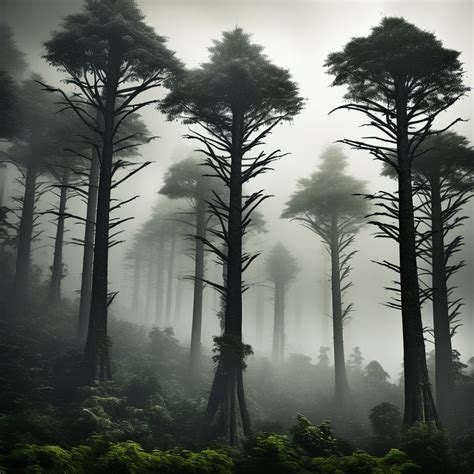 Dark tall trees. deep dark forest. fantasy by Tara H. Winter - Playground