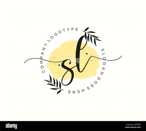 SL Feminine Logo Beauty Monogram And Elegant Logo Design Handwriting