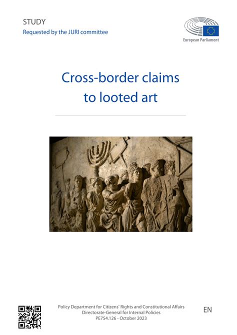 Pdf Cross Border Claims To Looted Art Policy Department For Citizens