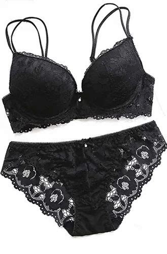 Net Lace Padded Pushup Underwired Lingerie Bra Panty Set At Rs 290 Set