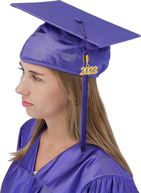 Buy Graduationmall Shiny Graduation Gown Cap Tassel Set 2023 For High