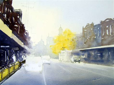 Street Scene Landscape Watercolor Painting Lesson - Step 4