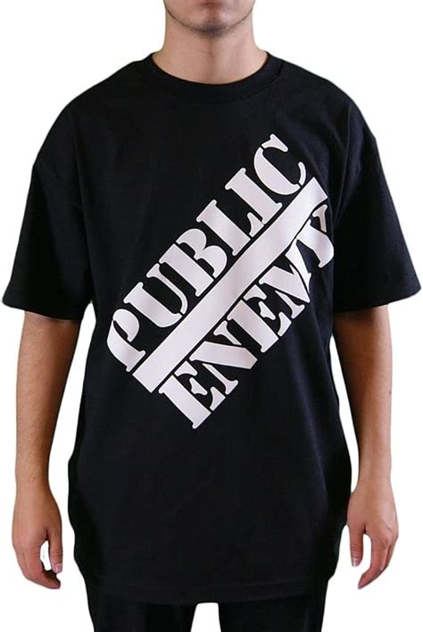 Public Enemy Mens Black Classic Target T Shirt Amazonca Clothing