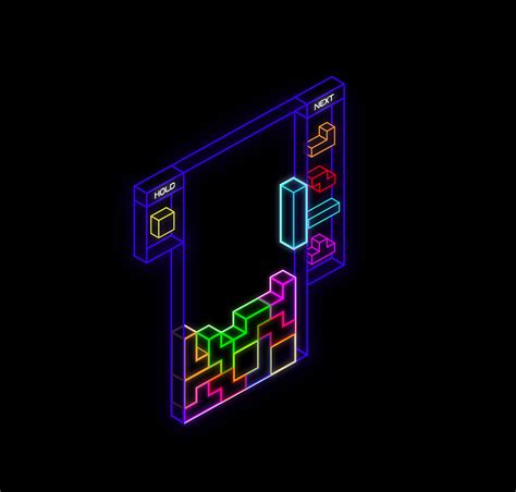 Artstation Neon Tetris