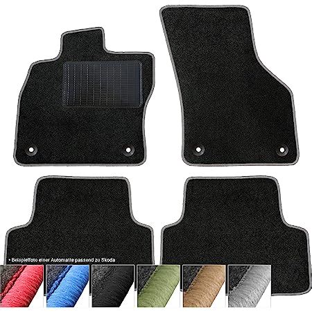 moto MOLTICO Fußmatten Auto Velours Autoteppiche Schwarz Automatten Set