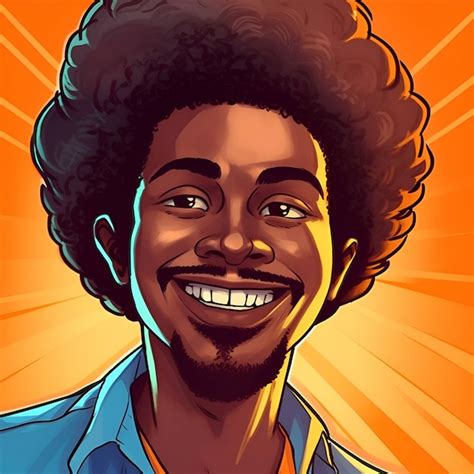 Premium Ai Image African American Man With Afro Hairstyle Vector