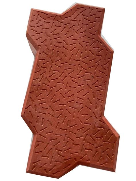 Concrete Outdoor Zig Zag Red Paver Block For Pavement Thickness 80