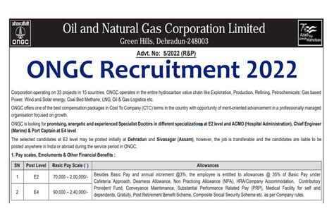 ONGC MO Recruitment 2022 Notification For Various Post Apply Online