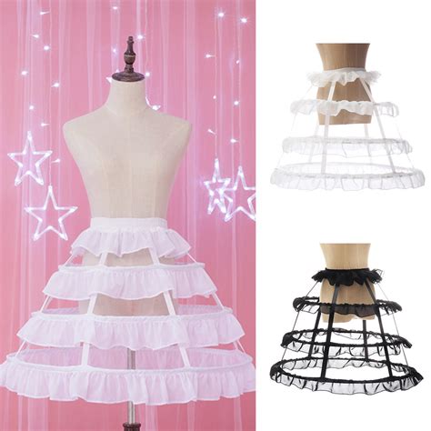 New Lady Hoop Cage Skirt Pannier Bustle Crinoline Petticoat Underskirt