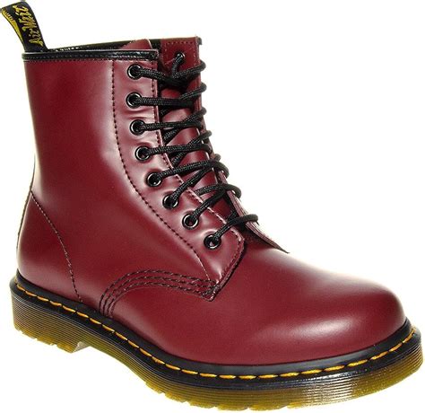 Dr Martens 1460 Cherry Red Leather New Unisex Mens Womens Boots Shoes 7