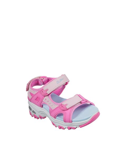 Sandalias De Ni A Skechers En Color Rosa Con Velcro Skechers Moda