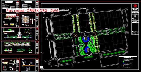 Proje Sitesi Park Projesi Autocad Projesi