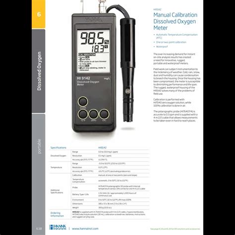 Jual Manual Calibration Dissolved Oxygen Meter Oleh Pt Hanna