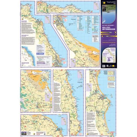 The Northumberland Coast Path & Berwickshire Coastal Path Map | Harvey Maps