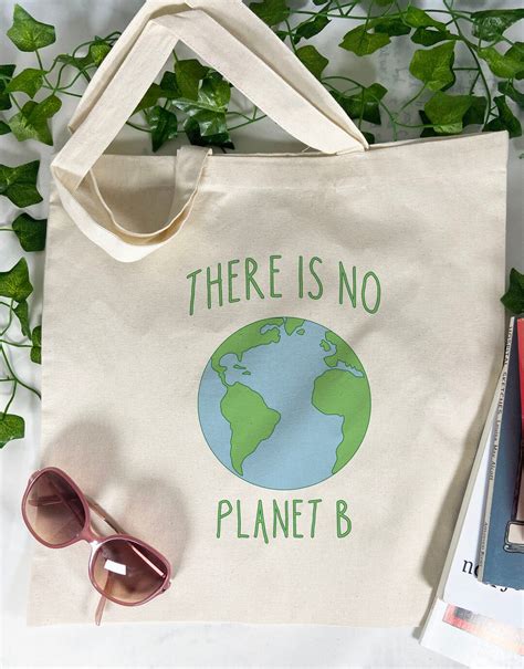 There Is No Planet B Tote Bag Green Bag Save The Planet Cotton Tote