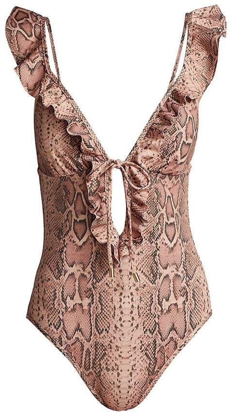 Zimmermann Waterfall Frill One Piece Swimsuit Shopstyle