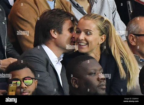 French former tennis player Fabrice Santoro and his wife attend the ...