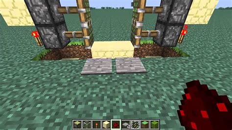 How To Make A Sliding Glass Door In Minecraft Youtube