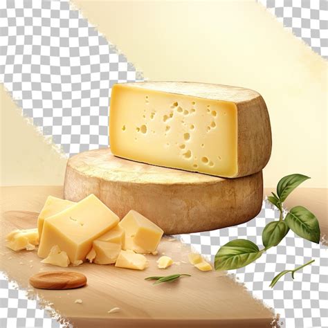 Fromage Parmesan Français Sur Fond Transparent PSD Premium