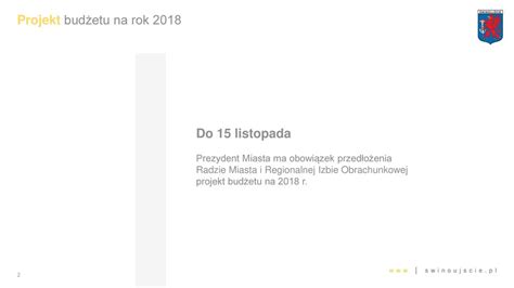 2018 Projekt Budżetu Miasta Świnoujście swinoujscie pl ppt pobierz