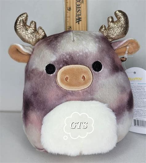 Squishmallow 5 Greggor Moose Soft Starry Night Sky Wilderness Plush
