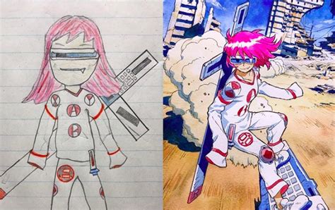 This Artist Turns His Sons Doodles Into Incredible Anime Characters