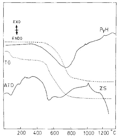 Curvas De An Lisis T Rmico Atd Tg De Las Muestras De Pirofilita Pyh