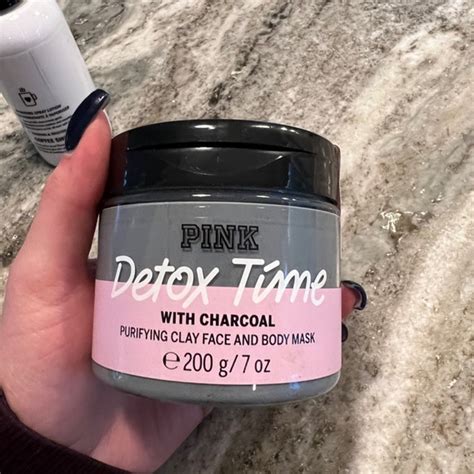 Pink Victorias Secret Skincare Pink Purifying Clay Face And Body Mask With Charcoal Poshmark