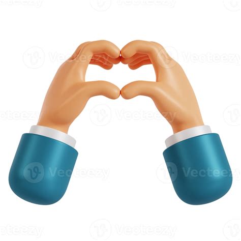 3d Hand Love Gesture 11577547 PNG