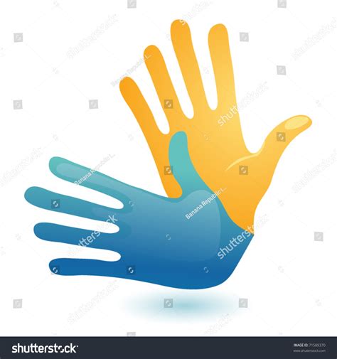 Deaf Hand Gesture Language Symbol Two Stock Vector Royalty Free