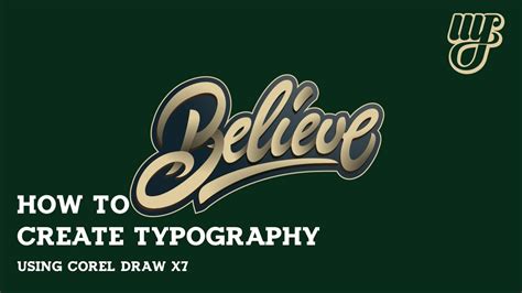 How To Make Typography Using Corel Draw X Tutorial Youtube