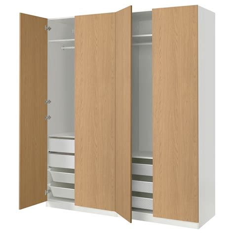 Pax Storklinta Wardrobe Combination Whiteoak Effect 200x66x236 Cm Ikea