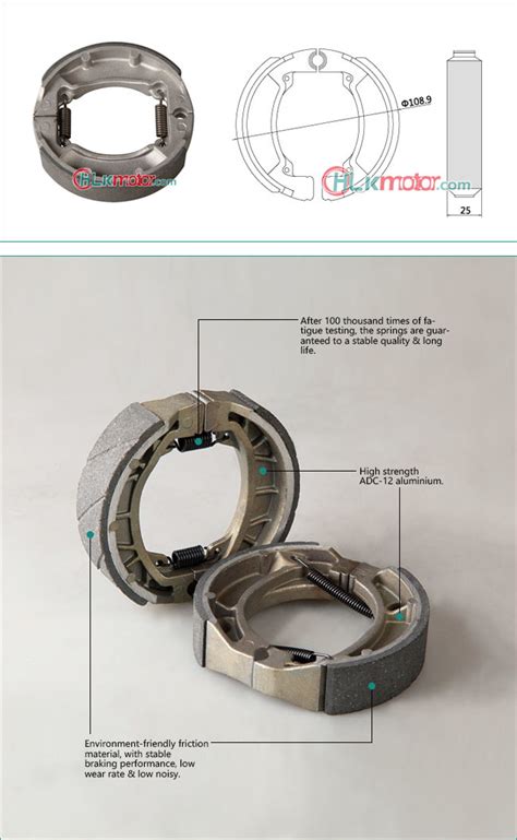 Motorcycle Brake Shoe For Crypton Rs Vega Zr Mate U Dx