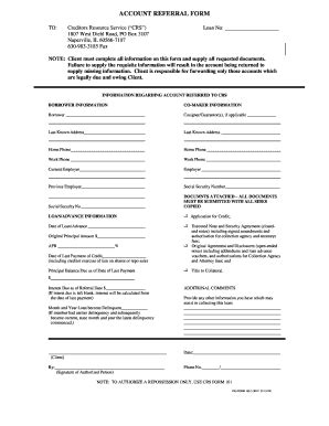 Fillable Online Lsc Account Referral Form Lsc Lsc Fax Email