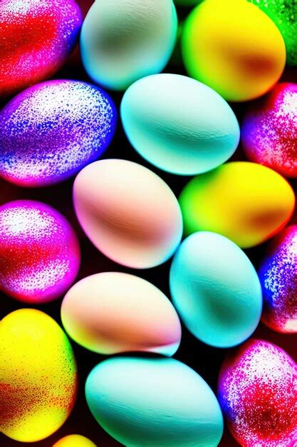 Fondo De Tarjeta De Pascua Feliz Con Huevos De Pascua Coloridos Con