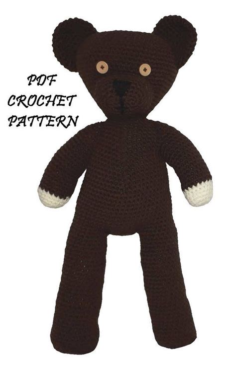 Mr Beans Style Bear Crochet Pattern Amigurumi Pattern Etsy Uk