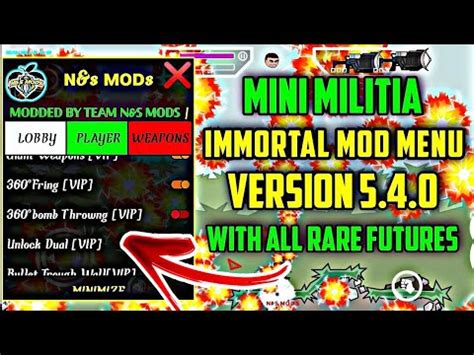 Mini Militia Immortal Mod Menu Mini Militia 5 4 0 Mod Menu Mini