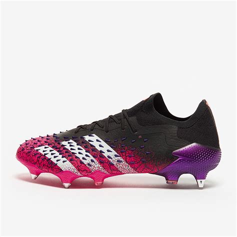 Adidas Predator Freak 1 Low SG Nero Core Bianco Rosa Shock Campi