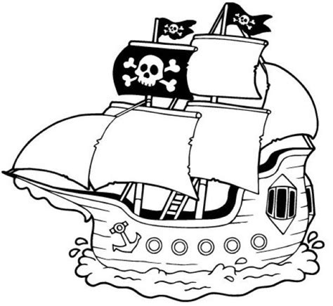 Printable Pirate Ships Coloring Pages Pdf Coloringfolder