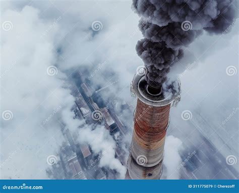 Industrial Smokestack Emission Stock Image Image Of Production