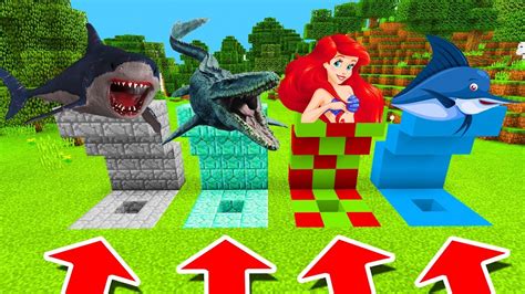 Minecraft Pe Do Not Choose The Wrong Hole Megalodon Mosasaurus