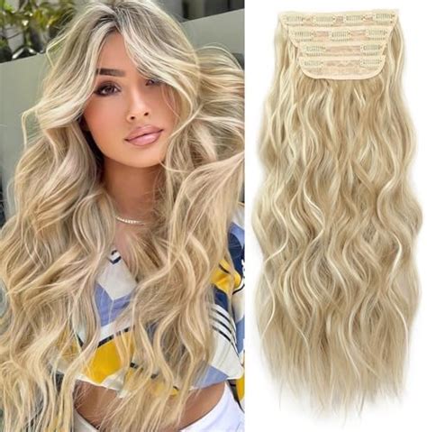 Amazon Kookastyle Beach Blonde Hair Extensions Clip In Synthetic